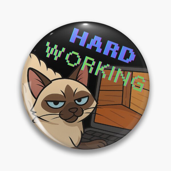 Artikelvorschau, Hart arbeitende Katze entworfen und verkauft von Katsuverse.