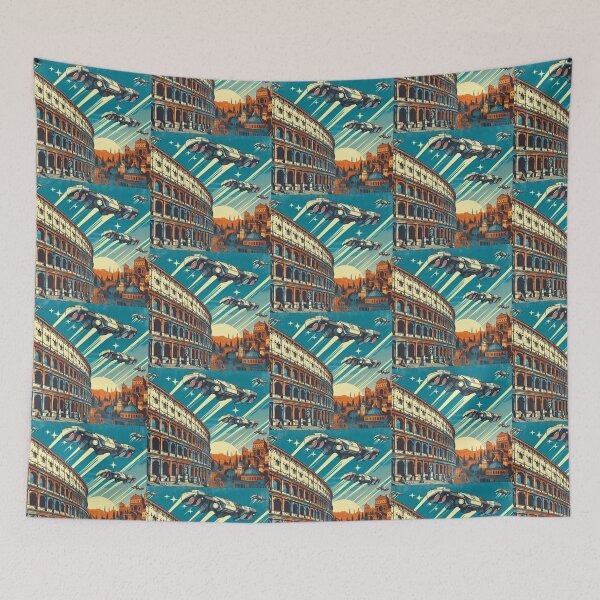 Item preview, Spaceships passing over the Colosseum designed and sold by Dogandesighn.