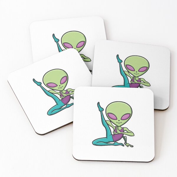 Item preview, alien doing yoga designed and sold by AuraTides.