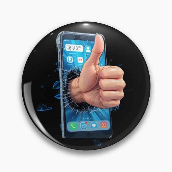 Item preview, Thumbs Up Breaking Phone - Positive Feedback Design designed and sold by ZENTIO.