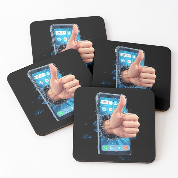 Item preview, Thumbs Up Breaking Phone - Positive Feedback Design designed and sold by ZENTIO.