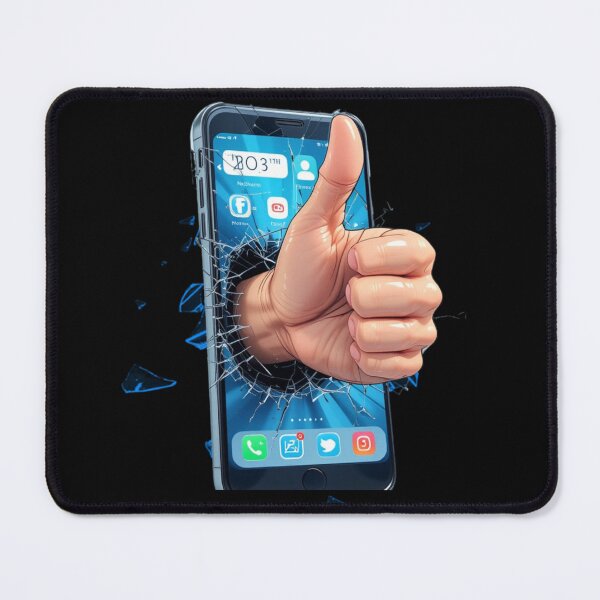Item preview, Thumbs Up Breaking Phone - Positive Feedback Design designed and sold by ZENTIO.