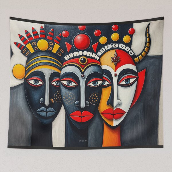 Item preview, Ethnic African pattern in warm colors #3 designed and sold by BoBiloArt.