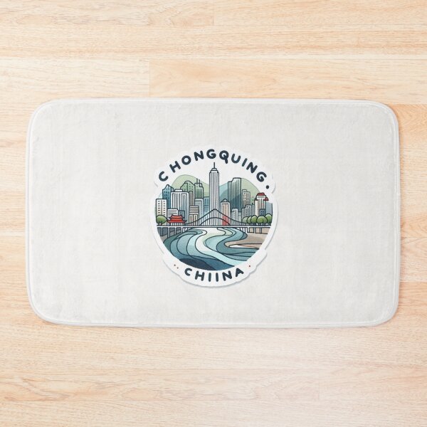 Item preview, Chongqing China Minimalist Watercolor Cityscape Sticker,   designed and sold by PaintMeWorld.
