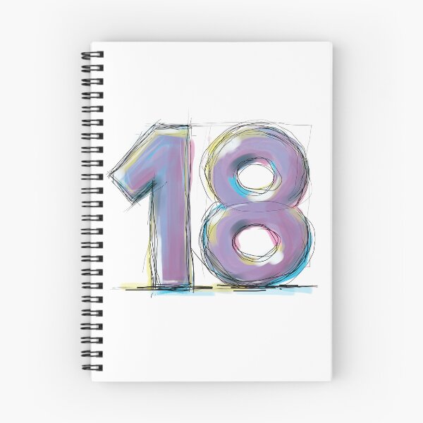Item preview, 18 Eighteen Funny Gifts For Fans Of Numbers And Colorful Drawings designed and sold by ZIPsketch.