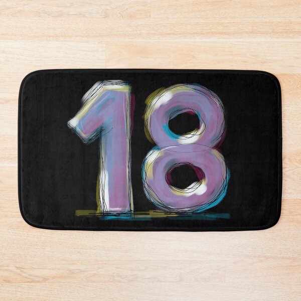 Item preview, 18 Eighteen Funny Gifts For Fans Of Numbers And Colorful Drawings designed and sold by ZIPsketch.
