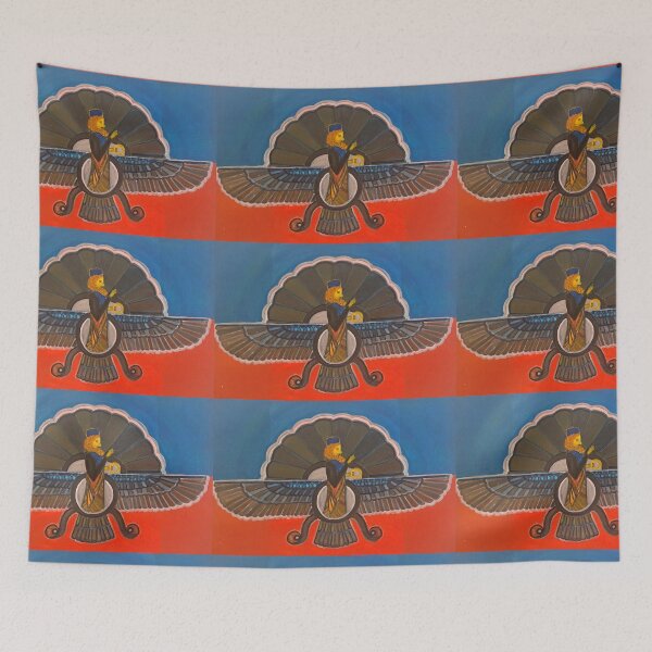 Item preview, Acrylic Painting of Faravahar symbol designed and sold by painttime.