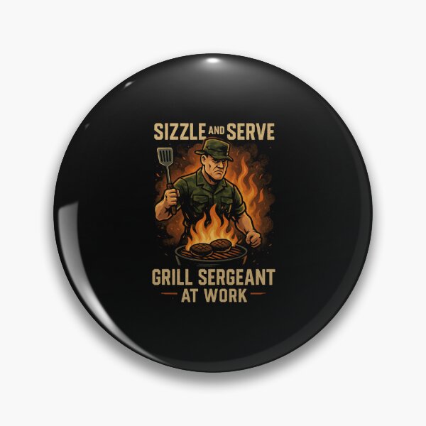 Item preview, Sizzle and Serve – Grill Sergeant at Work designed and sold by ALITOPRINCE.