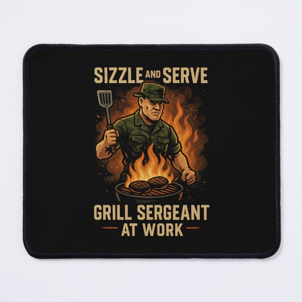 Item preview, Sizzle and Serve – Grill Sergeant at Work designed and sold by ALITOPRINCE.