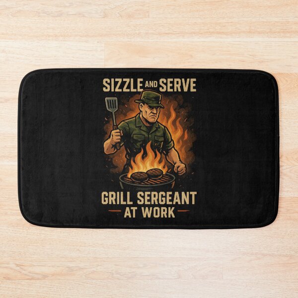 Item preview, Sizzle and Serve – Grill Sergeant at Work designed and sold by ALITOPRINCE.