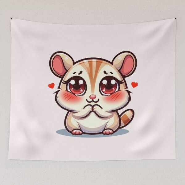Item preview, Shy Blushing gerbil – Cute Kawaii Animal Art for Kids & Animal Lovers designed and sold by harmzk90.