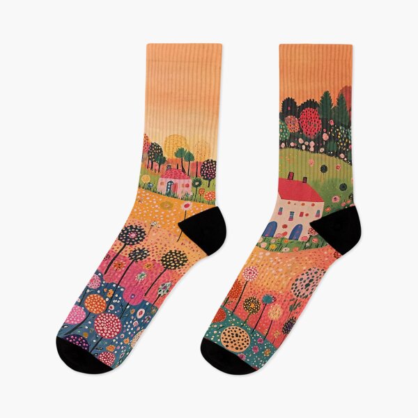 Item preview, Sunny Floral Hillside Lanscape  designed and sold by Neika Shimm Designs.