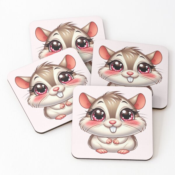 Item preview, Shy Blushing gerbil – Cute Kawaii Animal Art for Kids & Animal Lovers designed and sold by harmzk90.