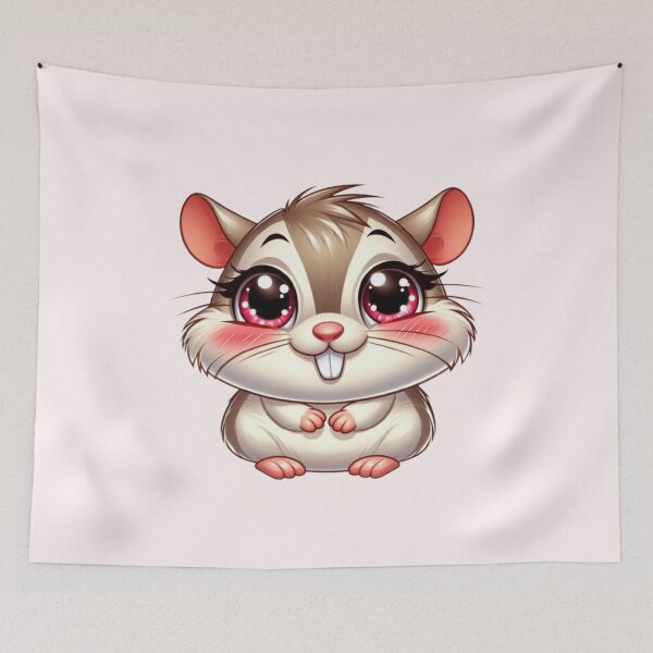 Item preview, Shy Blushing gerbil – Cute Kawaii Animal Art for Kids & Animal Lovers designed and sold by harmzk90.