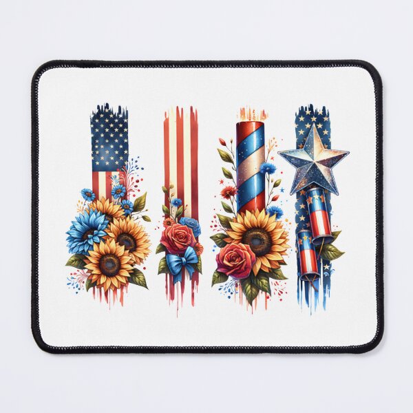 Item preview, Fourth of July Brushstroke art designed and sold by TheEmptyBottleStudio.
