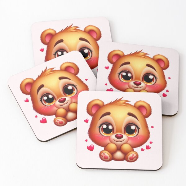 Item preview, Shy Blushing teddy bear – Cute Kawaii Animal Art for Kids & Animal Lovers designed and sold by harmzk90.