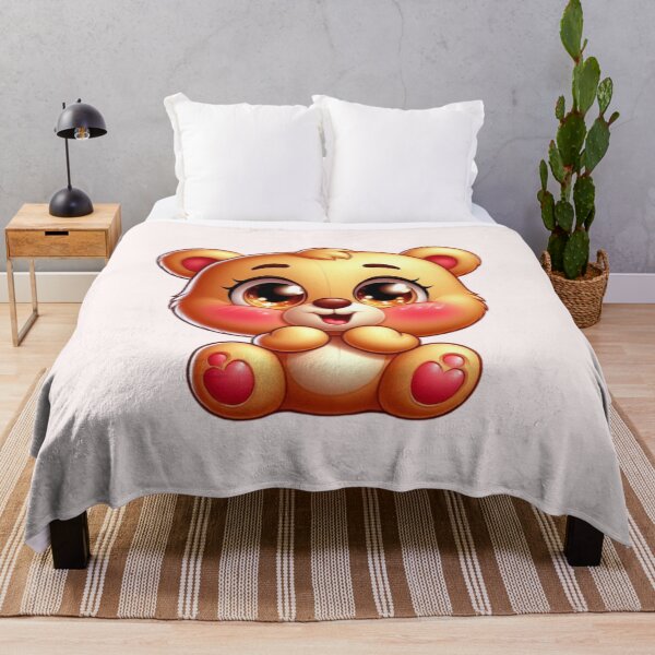 Item preview, Shy Blushing teddy bear – Cute Kawaii Animal Art for Kids & Animal Lovers designed and sold by harmzk90.