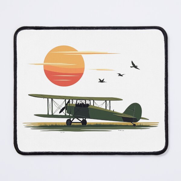 Item preview, Waiting Biplane aircraft airplane pilot landing designed and sold by DraklithsDen.