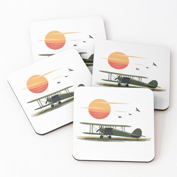 Item preview, Waiting Biplane aircraft airplane pilot landing designed and sold by DraklithsDen.