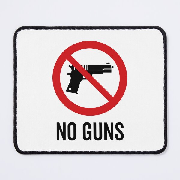 Item preview, No Guns / No Weapons Symbol / No Firearms Sign V2 (On White) designed and sold by STUDIO-72.