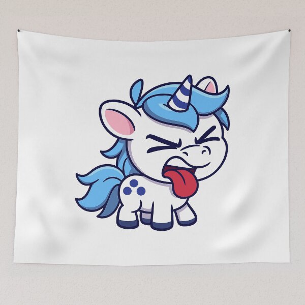 Item preview, Sassy Unicorn – Cheeky unicorn with tongue out designed and sold by OverNickles194.