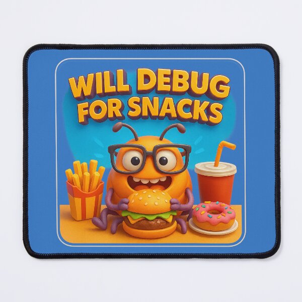 Item preview, Debugging for snacks – A funny statement designed and sold by Girih.