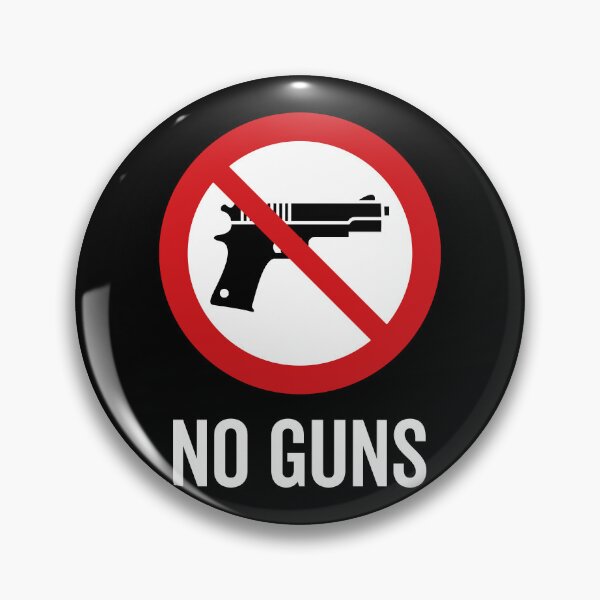 Item preview, No Guns / No Weapons Symbol / No Firearms Sign V2 (On Black) designed and sold by STUDIO-72.