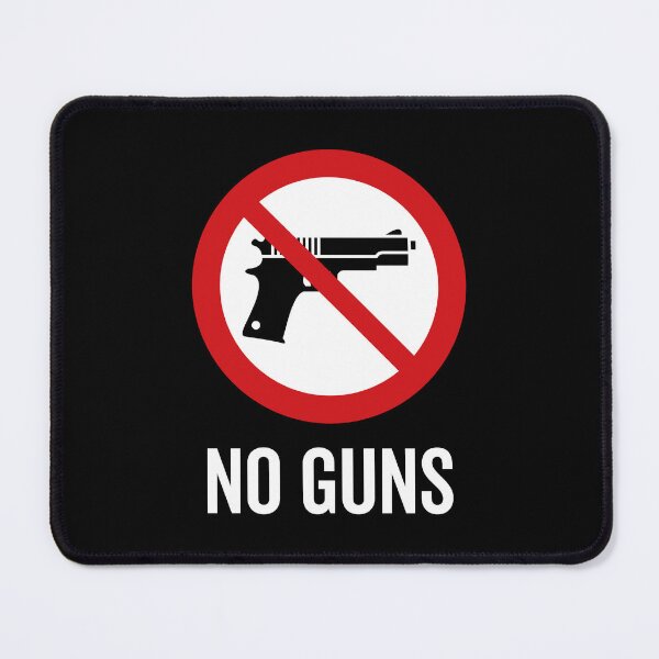 Item preview, No Guns / No Weapons Symbol / No Firearms Sign V2 (On Black) designed and sold by STUDIO-72.