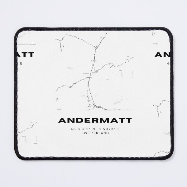 Item preview, Andermatt Switzerland Minimalist Black & White Map Print designed and sold by RM-Journey.