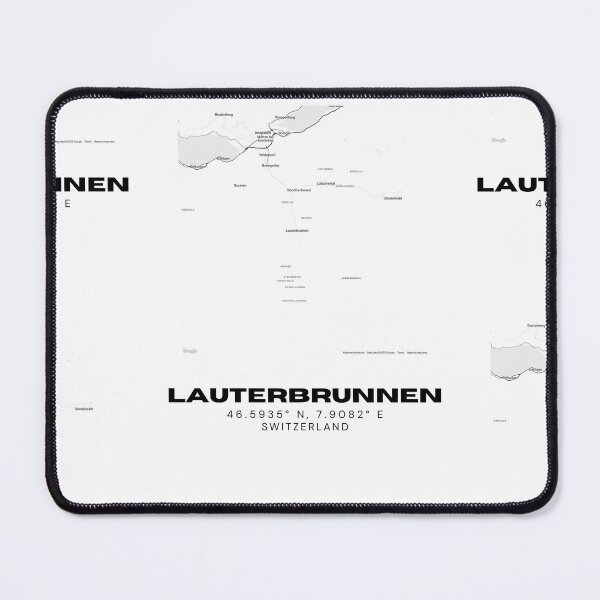 Item preview, Lauterbrunnen Switzerland Minimalist Black & White Map Print designed and sold by RM-Journey.