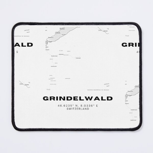 Item preview, Grindelwald Switzerland Minimalist Black & White Map Print designed and sold by RM-Journey.