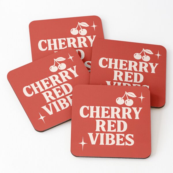 Item preview, Retro Cherry Red Vibes Typography Art designed and sold by Amr Siam.