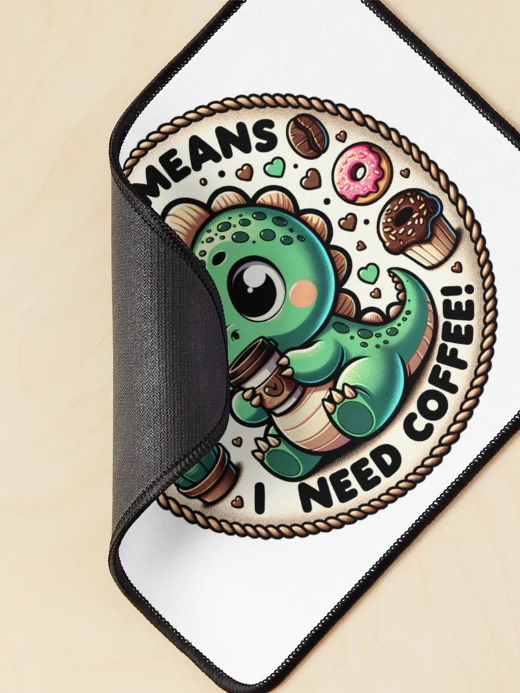 Thumbnail 2 of 5, Mouse Pad, Java the Dino designed and sold by JavaJokeTees.