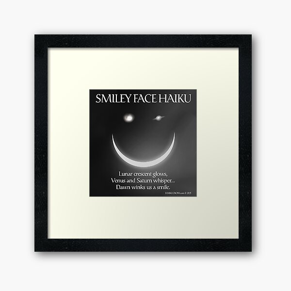 Smiley Face Haiku Framed Art Print