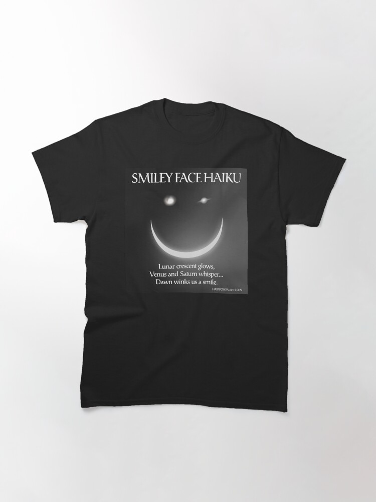 Thumbnail 3 of 7, Classic T-Shirt, Smiley Face Haiku designed and sold by EyeMagined.