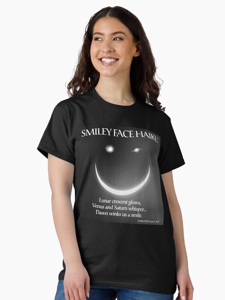 Thumbnail 2 of 7, Classic T-Shirt, Smiley Face Haiku designed and sold by EyeMagined.