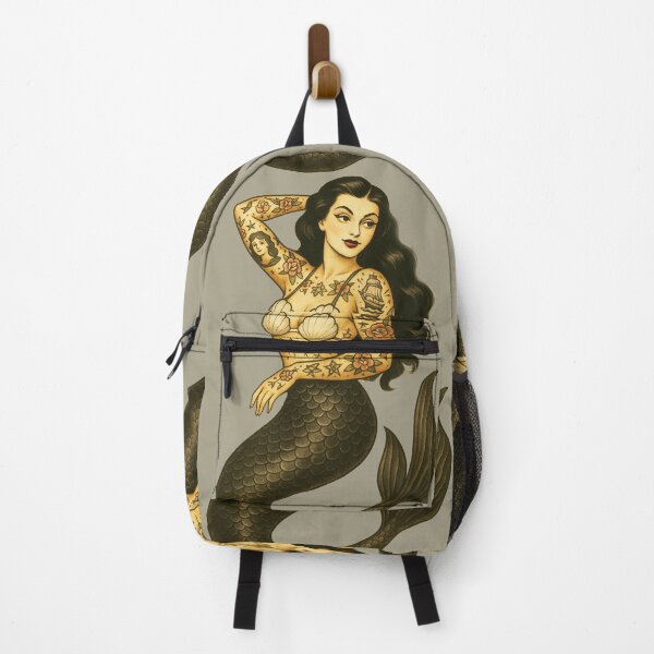 Item preview, Vintage Retro Mermaid Pinup with Tattoos designed and sold by Roberto Jaras Lira.