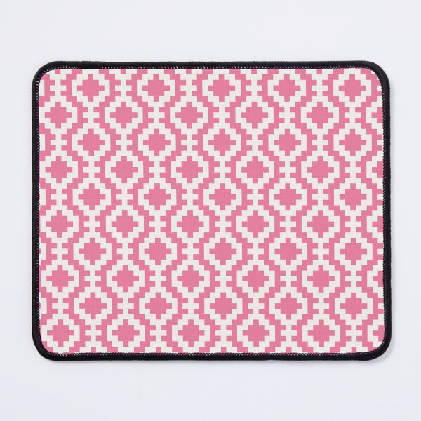 Item preview, Traditional Mexican gaucho print, bright pink and white geometric pattern. Inspired by Mexico's rich cultural heritage designed and sold by Olga Matskevich.