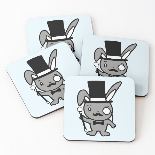 Item preview, Mr. Rabbit Gentleman Top Hat Monocle Glasses rich designed and sold by shirt-o-mat.