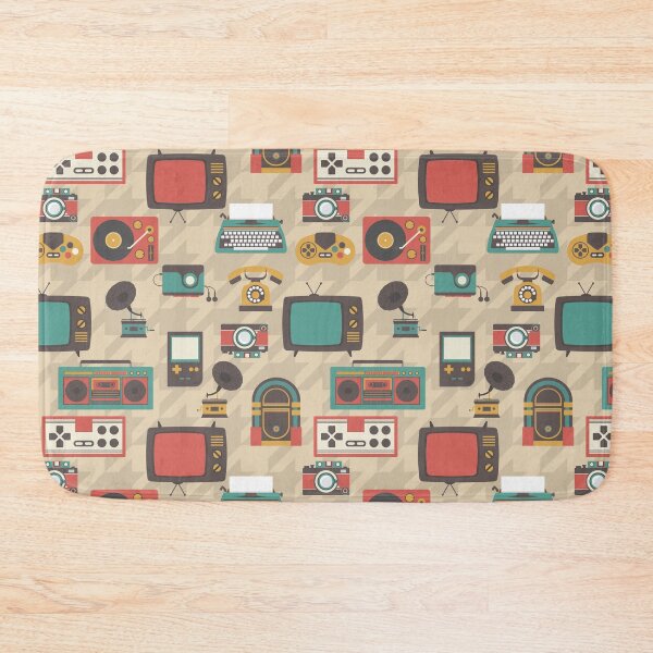 Item preview, houndstooth vintage retro nostalgia jukebox phonograph designed and sold by Gossip Rag.