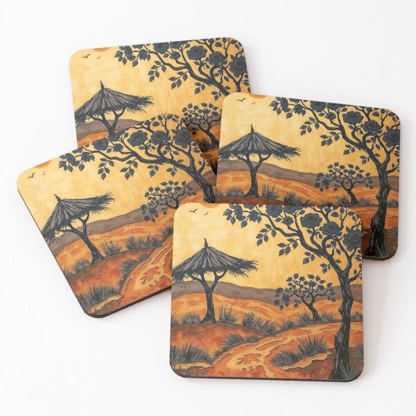 Item preview, Ethnic African pattern in warm colors #8 designed and sold by BoBiloArt.