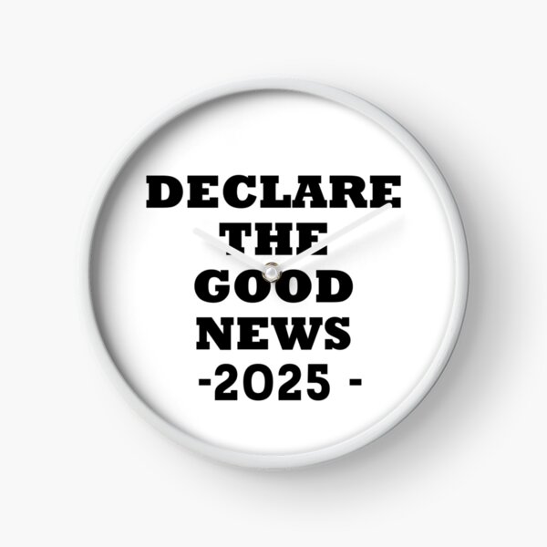 Vista previa del artículo con la obra «Declara la buena noticia 2025 - texto negro en negrita», diseñado y vendido por EvaAngel.