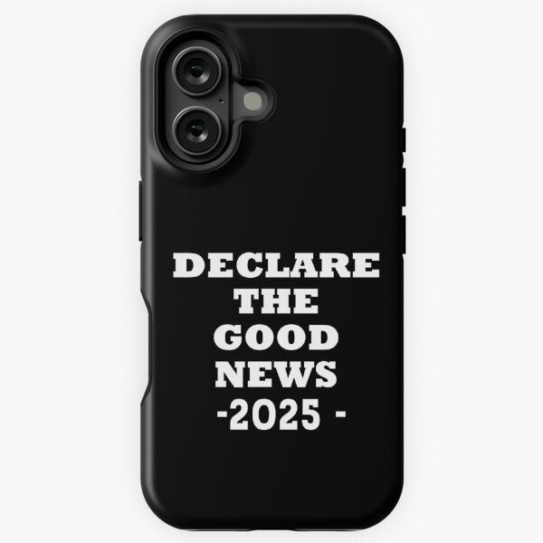 Vista previa del artículo con la obra «Declara la buena noticia 2025 - texto blanco en negrita», diseñado y vendido por EvaAngel.