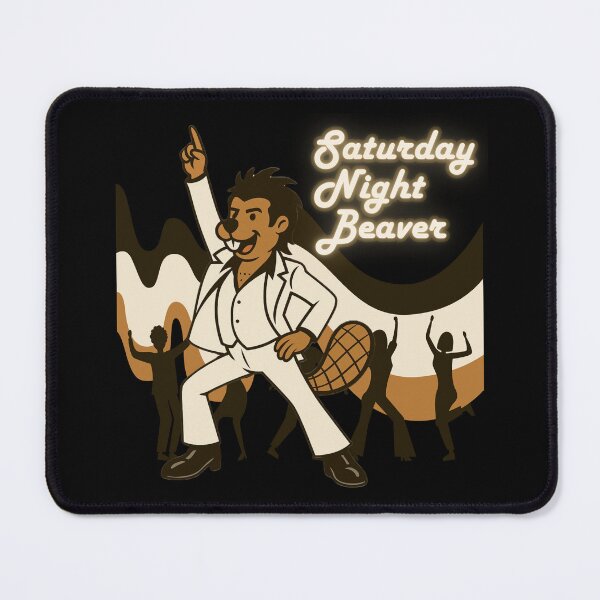 Item preview, Saturday Night Beaver – Funny Retro Disco Beaver designed and sold by pUNKnown.