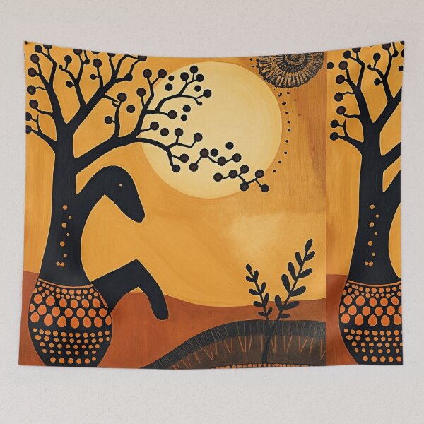 Item preview, Ethnic African pattern in warm colors #6 designed and sold by BoBiloArt.