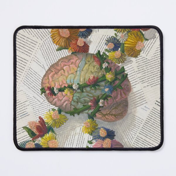 Item preview, Brain wrapped in flowered vines designed and sold by Heather-Valera.