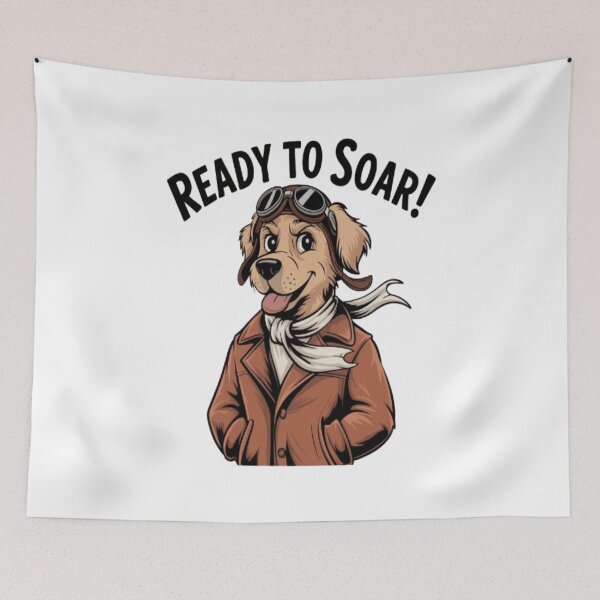 Item preview, Pilot Pup Adventure – Cool Dog in Aviator Outfit Design designed and sold by Petpixy.