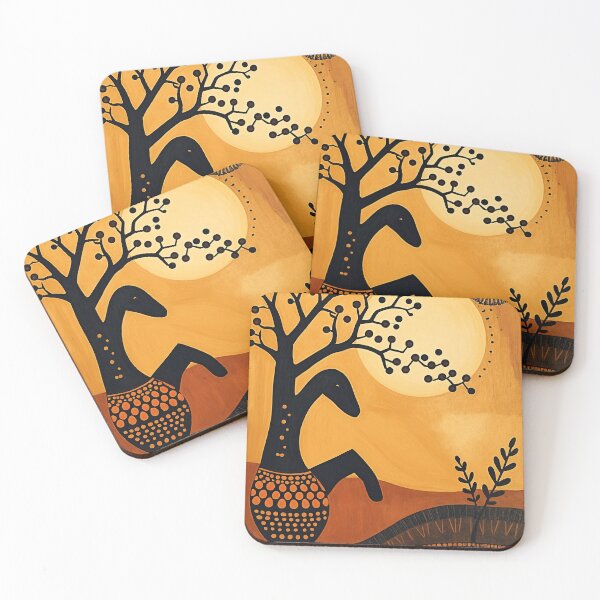 Item preview, Ethnic African pattern in warm colors #6 designed and sold by BoBiloArt.