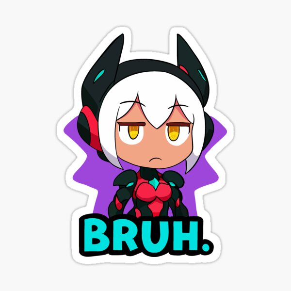 Item preview, Cyborg Zentreya Mario Party Style Sticker "BRUH." designed and sold by Valcristortiz.