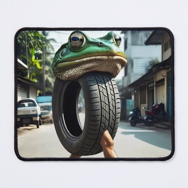 Item preview, Boneca Ambalabu — the unholy hybrid of frog, tire, and human legs Brainrot Meme designed and sold by EmeraldeaArt.